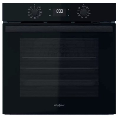 Духова шафа Whirlpool електрична, 71л, A+, дисплей, конвекція, телескопічні напрямні, чорний (OMR58HU1B)