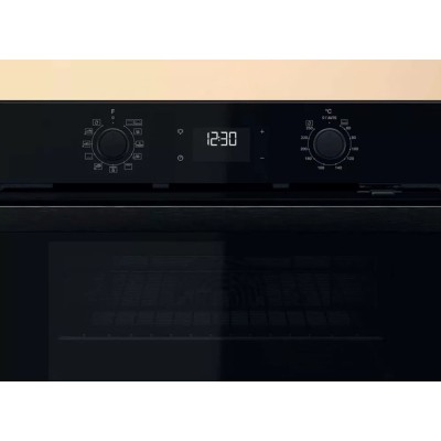 Духова шафа Whirlpool електрична, 71л, A+, дисплей, конвекція, телескопічні напрямні, чорний (OMR58HU1B)
