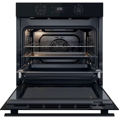 Духова шафа Whirlpool електрична, 71л, A+, дисплей, конвекція, телескопічні напрямні, чорний (OMR58HU1B)