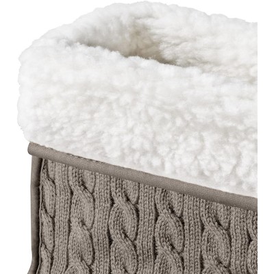 Електрогрілка Beurer для ніг, 32х26х26см, 15Вт, 2 режими, функція масажу, плюш, біло-коричневий (FWM_45)