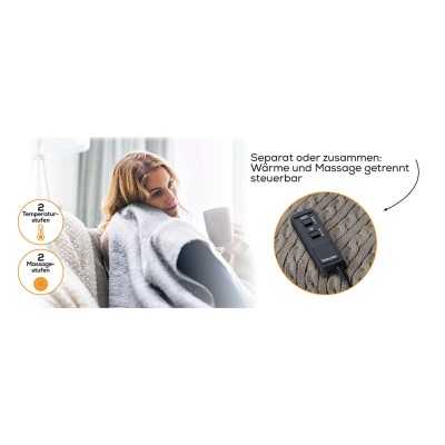 Електрогрілка Beurer для ніг, 32х26х26см, 15Вт, 2 режими, функція масажу, плюш, біло-коричневий (FWM_45)