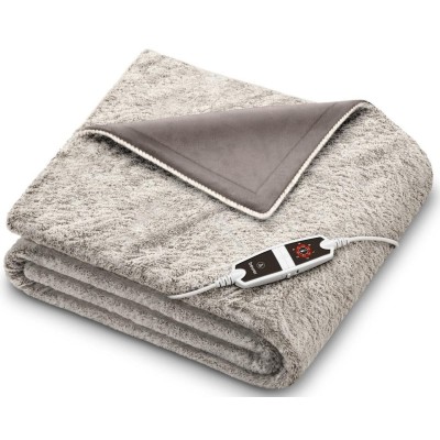 Електроковдра Beurer, від мережі, 200х150см, 150Вт, 6 режимів, фліс, плюш, сірий (HD_150_NORDIC)
