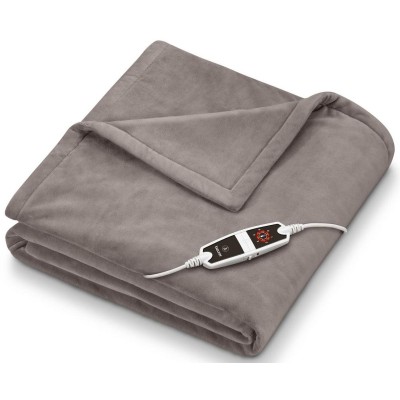 Електроковдра Beurer, від мережі, 200х150см, 150Вт, 6 режимів, фліс, сірий (HD_150)