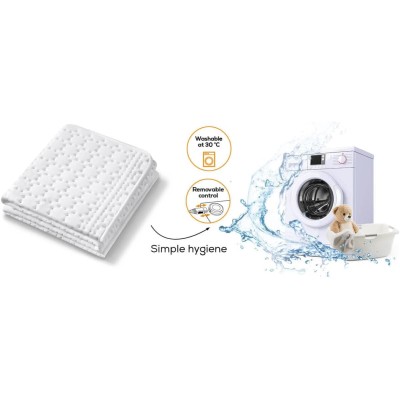 Електропростирадло Beurer, від мережі, 130х75см, 50Вт, 3 режими, бавовна, фліс, білий (UB_30)