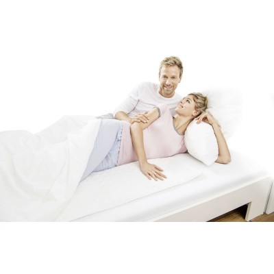 Електропростирадло Beurer, від мережі, 150х160см, 60+60Вт, 4 режими, роздільне налаштування зон обігріву, фліс, білий (UB_68)