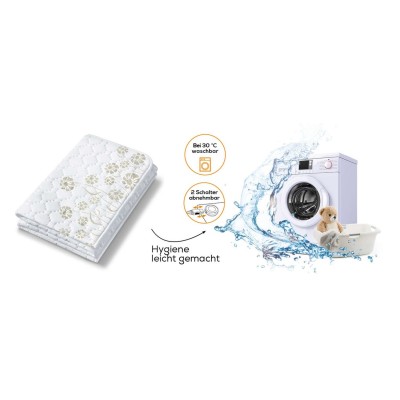 Електропростирадло Beurer, від мережі, 150х160см, 60+60Вт, 4 режими, роздільне налаштування зон обігріву, фліс, білий (UB_68)