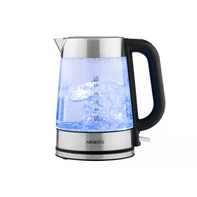 Електрочайник Ardesto 1.7л, Strix, скло, сріблясто-чорний (EKL-F200)