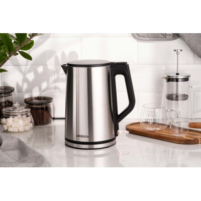 Електрочайник Ardesto Steel Collection 1.5л, подвійні стінки, сріблястий (EKL-X51) Електрочайник Ardesto Steel Collection 1.5л, подвійні стінки, сріблястий (EKL-X51)