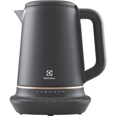 Електрочайник Electrolux 1.7л, Strix, метал, підтримка температури, чорний матовий (E7K1-6BP)