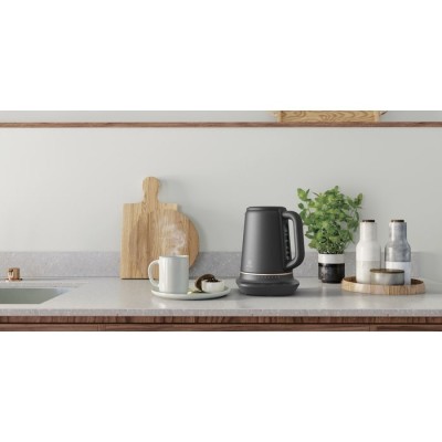 Електрочайник Electrolux 1.7л, Strix, метал, підтримка температури, чорний матовий (E7K1-6BP)