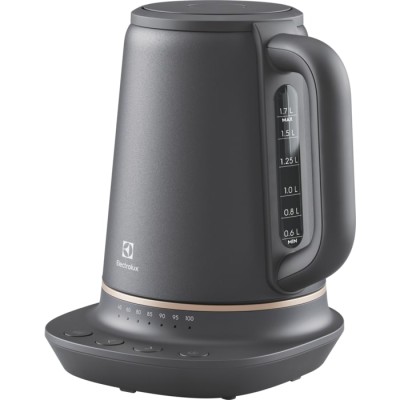 Електрочайник Electrolux 1.7л, Strix, метал, підтримка температури, чорний матовий (E7K1-6BP)