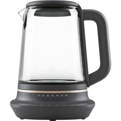 Електрочайник Electrolux 1.7л, Strix, скло, заварник, підтримка температури, чорний (E7GK1-8BP)