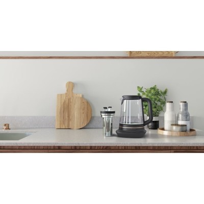 Електрочайник Electrolux 1.7л, Strix, скло, заварник, підтримка температури, чорний (E7GK1-8BP)