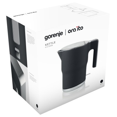 Електрочайник Gorenje 1.5л, з подвійними стінками, чорний матовий (K15ORAB)