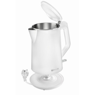 Електрочайник Gorenje 1.5л, пластик, білий матовий (K15DWW)