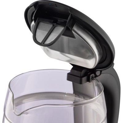 Електрочайник Gorenje 1.7л, 2,200 Вт, strix контроль, скло, чорний (K17GDW)