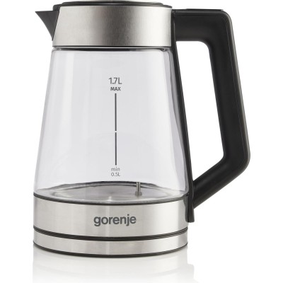 Електрочайник Gorenje 1.7л, 2,200 Вт, скло, нерж (K17TRG)