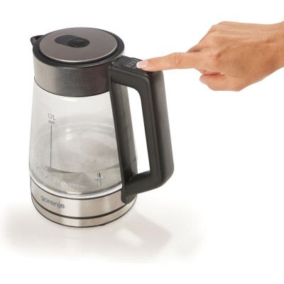 Електрочайник Gorenje 1.7л, 2,200 Вт, скло, нерж (K17TRG)