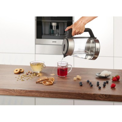 Електрочайник Gorenje 1.7л, 2,200 Вт, скло, нерж (K17TRG)