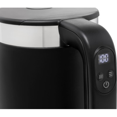 Електрочайник Gorenje 1.7л, Strix контроль, LED дисплей, чорний (K17TRDW)