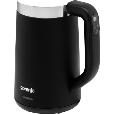 Електрочайник Gorenje 1.7л, Strix контроль, LED дисплей, чорний (K17TRDW)