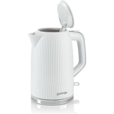 Електрочайник Gorenje 1.7л, Strix-контроль, білий матовий (K17DPW)