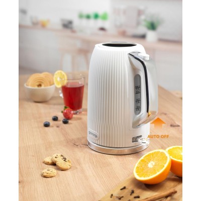 Електрочайник Gorenje 1.7л, Strix-контроль, білий матовий (K17DPW)