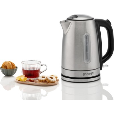 Електрочайник Gorenje 1.7л, Strix-контроль, метал, нерж (K17DS)