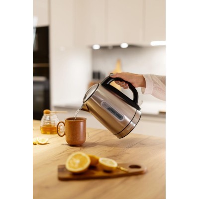 Електрочайник Gorenje 1.7л, Strix-контроль, метал, нерж (K17DS)