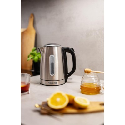 Електрочайник Gorenje 1.7л, Strix-контроль, метал, нерж (K17DS)