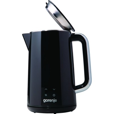 Електрочайник Gorenje 1.7л, подвійні стінки, LED дисплей, Strix контроль, чорний (K17DWD)