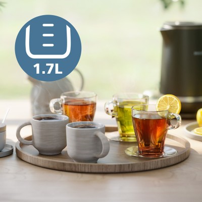 Електрочайник Philips Double Walled Kettle, 1.7л, Strix, з подвійними стінками, чорний (HD9395/90)