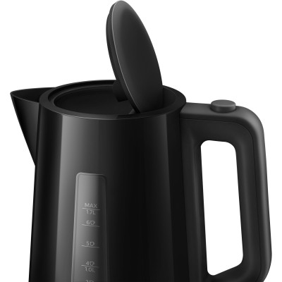 Електрочайник Philips Series 3000 1.7л, пластик, чорний (HD9318/20)