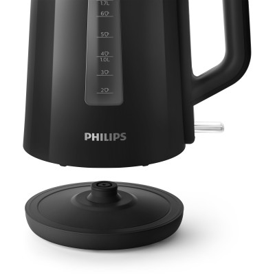 Електрочайник Philips Series 3000 1.7л, пластик, чорний (HD9318/20)