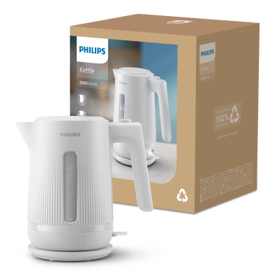 Електрочайник Philips Series 3000, Strix, пластик, білий (HD9411/00)