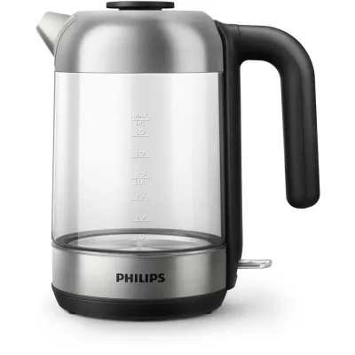 Електрочайник Philips Series 5000 1.7л, скло, чорно-сріблястий (HD9339/80)