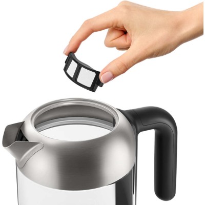 Електрочайник Philips Series 5000 1.7л, скло, чорно-сріблястий (HD9339/80)