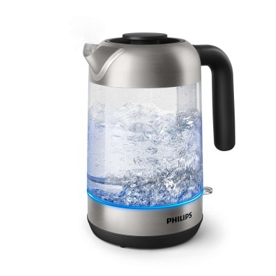Електрочайник Philips Series 5000 1.7л, скло, чорно-сріблястий (HD9339/80)