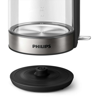 Електрочайник Philips Series 5000 1.7л, скло, чорно-сріблястий (HD9339/80)