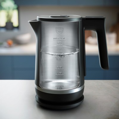 Електрочайник Philips Series 7000, Strix, з подвійними стінками, 6 темп.реж, чорний (HD9396/90)
