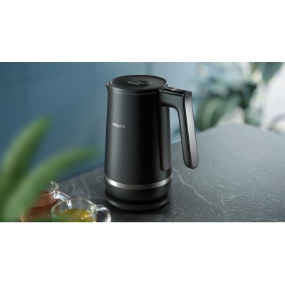 Електрочайник Philips Series 7000, Strix, з подвійними стінками, 6 темп.реж, чорний (HD9396/90)