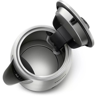 Електрочайник Philips Viva Collection 1.7л, LED підсвітка, сріблясто-чорний (HD9353/90)
