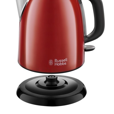 Електрочайник Russell Hobbs Colours Plus Mini 1л, метал, червоно-чорний (24992-70)