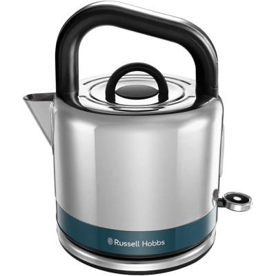 Електрочайник Russell Hobbs Distinctions Black 1.5л, Strix, метал, сріблясто-синій (26421-70)