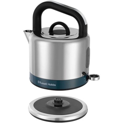 Електрочайник Russell Hobbs Distinctions Black 1.5л, Strix, метал, сріблясто-синій (26421-70)