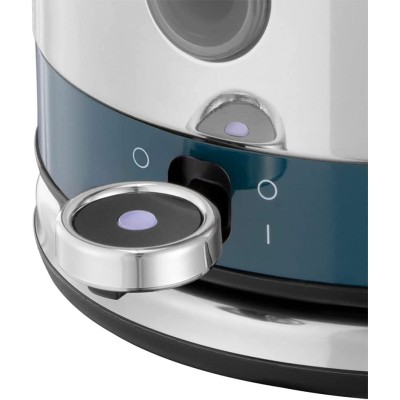 Електрочайник Russell Hobbs Distinctions Black 1.5л, Strix, метал, сріблясто-синій (26421-70)
