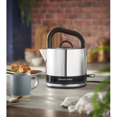 Електрочайник Russell Hobbs Distinctions Ocean 1.5л, Strix, метал, сріблясто-чорний (26420-70)