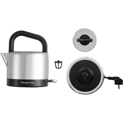 Електрочайник Russell Hobbs Distinctions Ocean 1.5л, Strix, метал, сріблясто-чорний (26420-70)