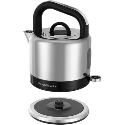 Електрочайник Russell Hobbs Distinctions Ocean 1.5л, Strix, метал, сріблясто-чорний (26420-70)
