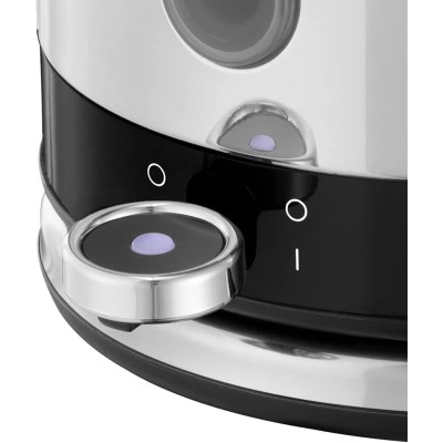 Електрочайник Russell Hobbs Distinctions Ocean 1.5л, Strix, метал, сріблясто-чорний (26420-70)